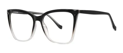 Adalynn Black Crystal cat-eye prescription eyeglasses, angled view