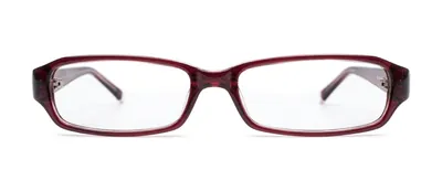 Agree Burgundy/Silver rectangle prescription eyeglasses, front view