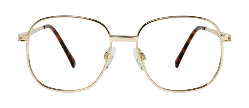 Arthur Gold round prescription eyeglasses, front view