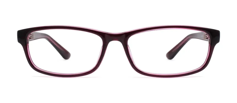 Award Plum rectangle prescription eyeglasses, front view