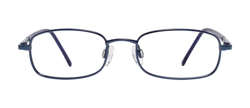 Banzai Blue rectangle prescription eyeglasses, front view