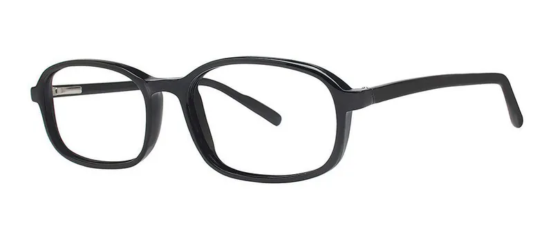 Burt Black rectangle prescription eyeglasses, angled view