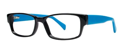 Chill Black/Blue round prescription eyeglasses, angled view
