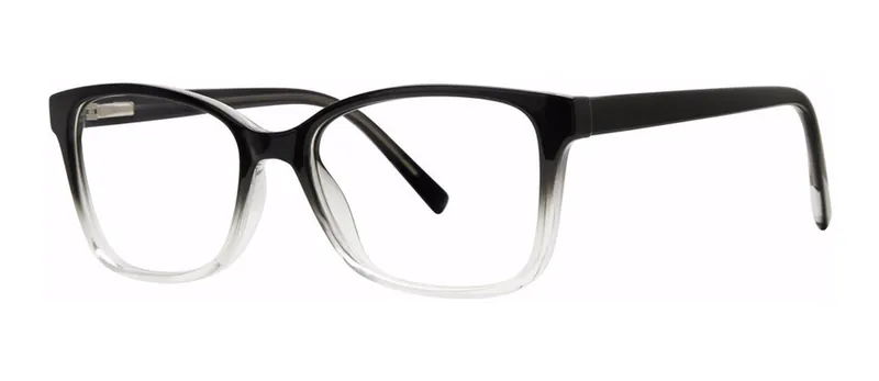 Cleo Cleo Black Crystal rectangle prescription eyeglasses, angled view