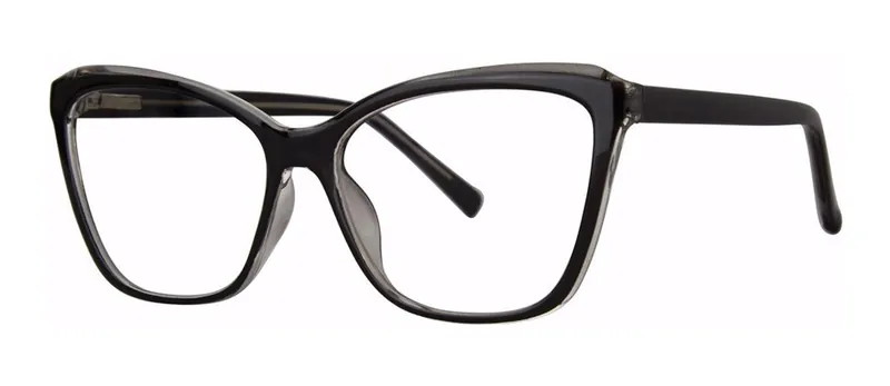 Davina Black cat-eye prescription eyeglasses, angled view