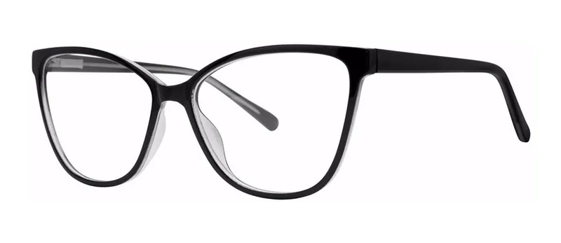 Dreamy Black Crystal cat-eye prescription eyeglasses, angled view