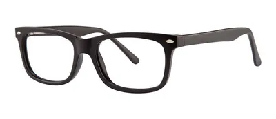 Driver Black Matte round prescription eyeglasses, angled view