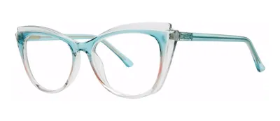 Dulce Blue Crystal/Pink cat-eye prescription eyeglasses, angled view