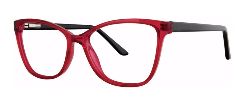 Effort Cherry/Black cat-eye prescription eyeglasses, angled view