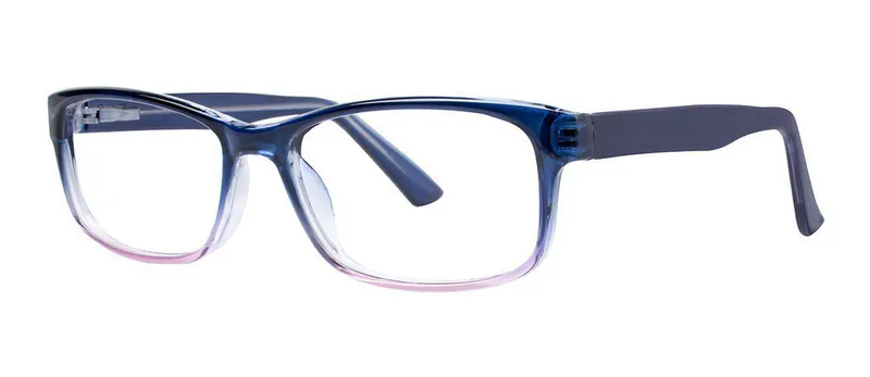Envied Blue/Lilac round prescription eyeglasses, angled view
