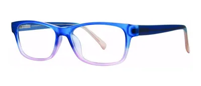 Everly Blue/Lilac rectangle prescription eyeglasses, angled view