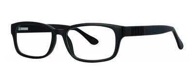 Gauge Black oval prescription eyeglasses, angled view
