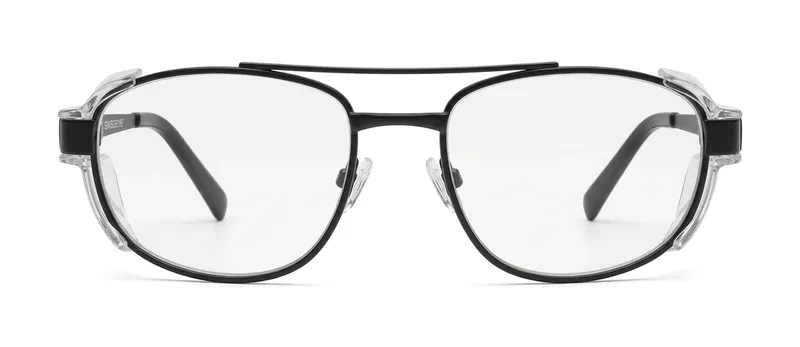 GRXS21 Matte Dark Gunmetal aviator prescription eyeglasses, front view