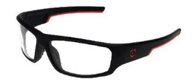 GRXS33 Matte Black wrap prescription eyeglasses, front view