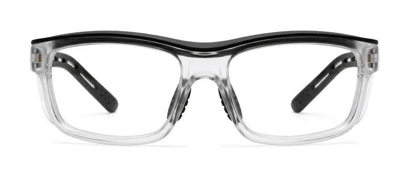 GRXS36 Clear wrap prescription eyeglasses, front view