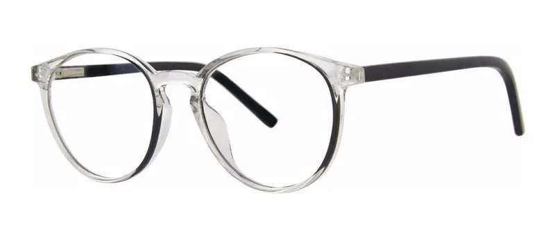Guidance Black round prescription eyeglasses, angled view