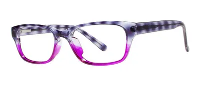 Harper Blue/Purple oval prescription eyeglasses, angled view