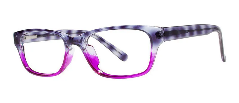 Harper Blue/Purple oval prescription eyeglasses, angled view