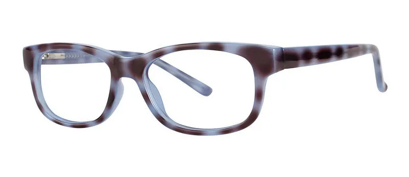 Hopscotch Blue Tortoise oval prescription eyeglasses, angled view