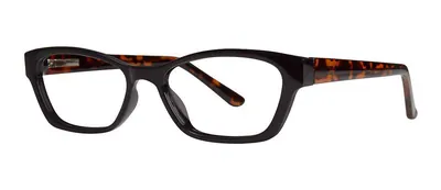 Innocent Black/Tortoise oval prescription eyeglasses, angled view