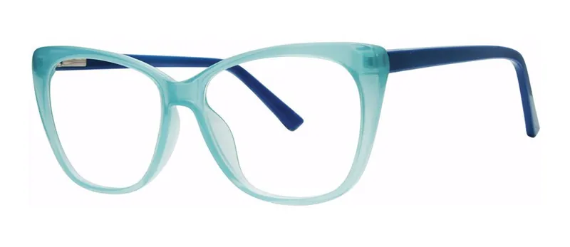 Jolie Blue Frost/Navy cat-eye prescription eyeglasses, angled view