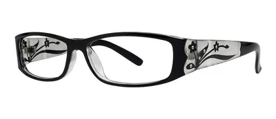 Karen Black rectangle prescription eyeglasses, angled view