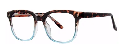Legendary Blue square prescription eyeglasses, angled view