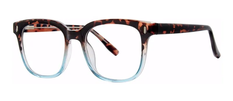 Legendary Blue square prescription eyeglasses, angled view