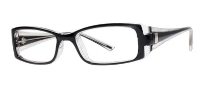 Lyndsay Black rectangle prescription eyeglasses, angled view