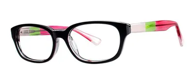 Maddie Black oval prescription eyeglasses, angled view