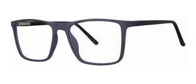Maneuver Black/Blue rectangle prescription eyeglasses, angled view
