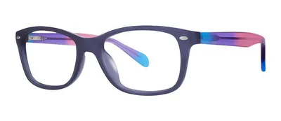 Phase Blue oval prescription eyeglasses, angled view