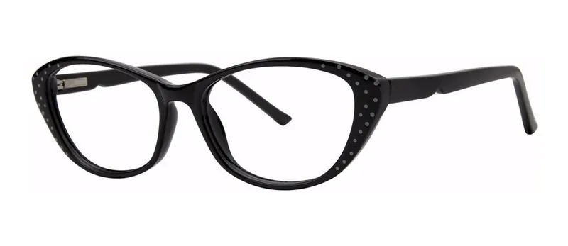 Piper Black/Grey cat-eye prescription eyeglasses, angled view
