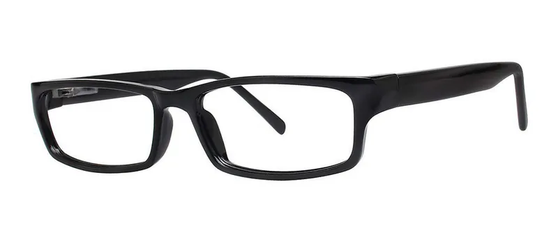 Plasma Black rectangle prescription eyeglasses, angled view