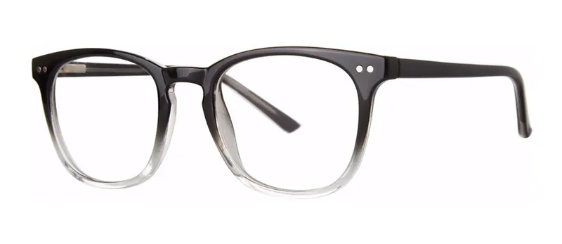 Reputation Black round prescription eyeglasses, angled view