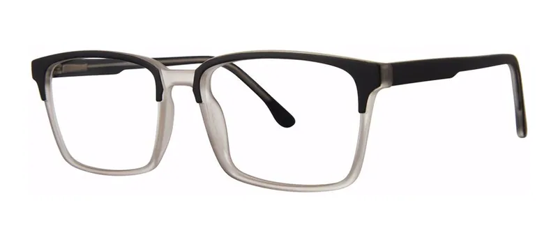 Respond Black rectangle prescription eyeglasses, angled view