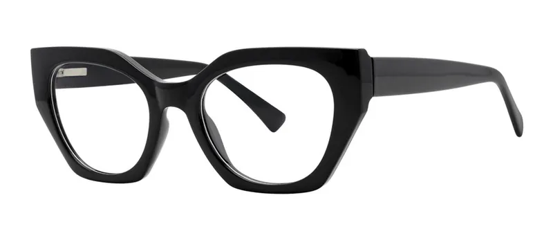 Reveal Black cat-eye prescription eyeglasses, angled view