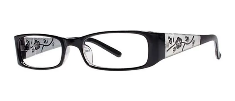 Sadie Black rectangle prescription eyeglasses, angled view