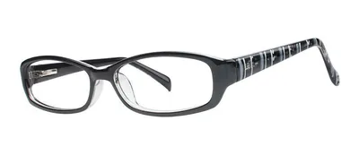 Shelby Black oval prescription eyeglasses, angled view