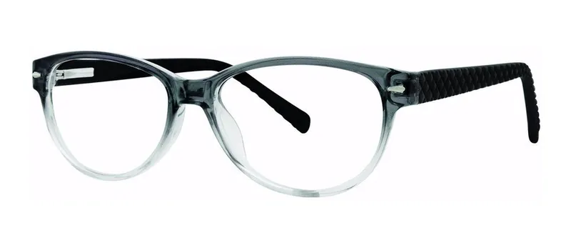 Sonata Black Fade round prescription eyeglasses, angled view