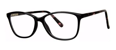 Stance Black rectangle prescription eyeglasses, angled view