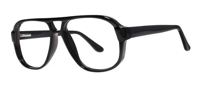 Tycoon Black aviator prescription eyeglasses, angled view