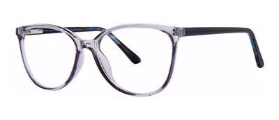 Unlimited Blue oval prescription eyeglasses, angled view