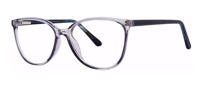 Unlimited Blue oval prescription eyeglasses, angled view