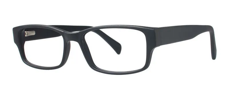 Urban Black Matte round prescription eyeglasses, angled view
