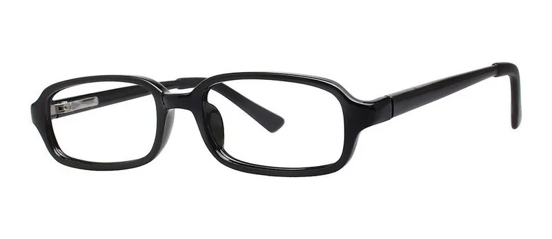 Wiggle Black rectangle prescription eyeglasses, angled view