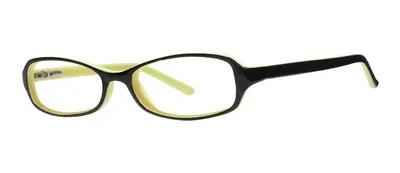 Wow Black/Lime oval prescription eyeglasses, angled view